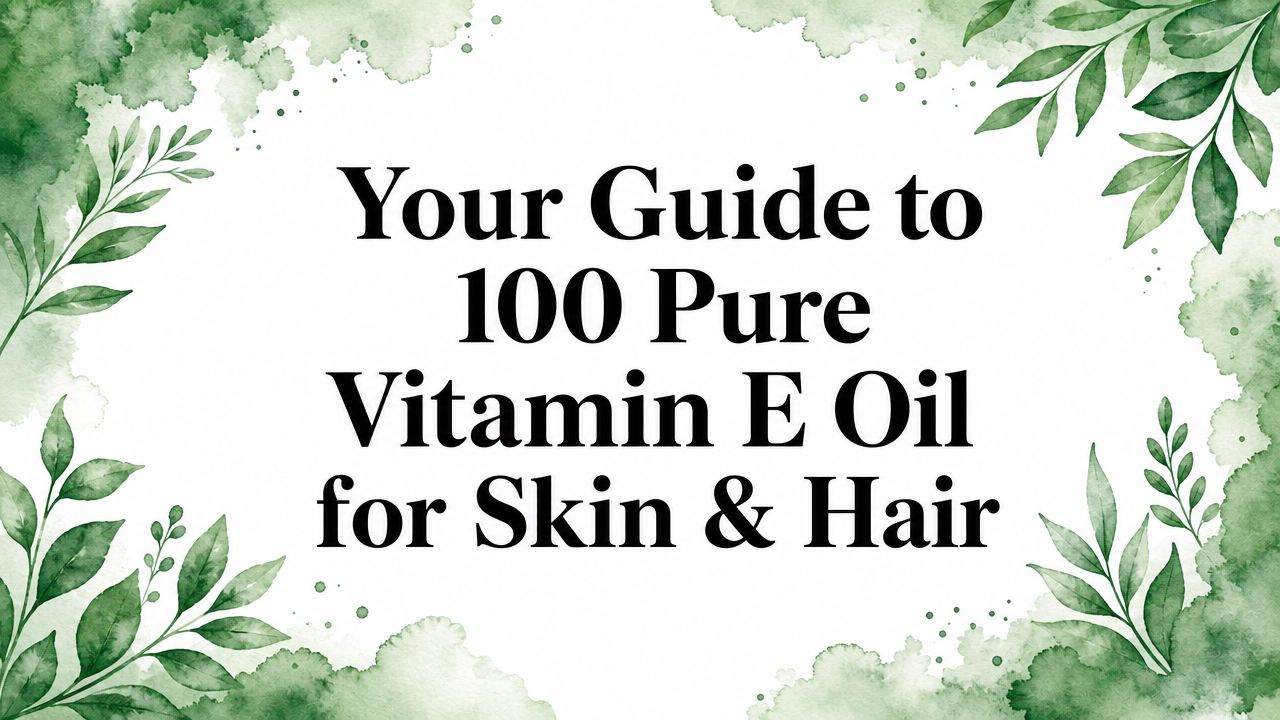 Your Guide to 100 Pure Vitamin E Oil for Skin & Hair