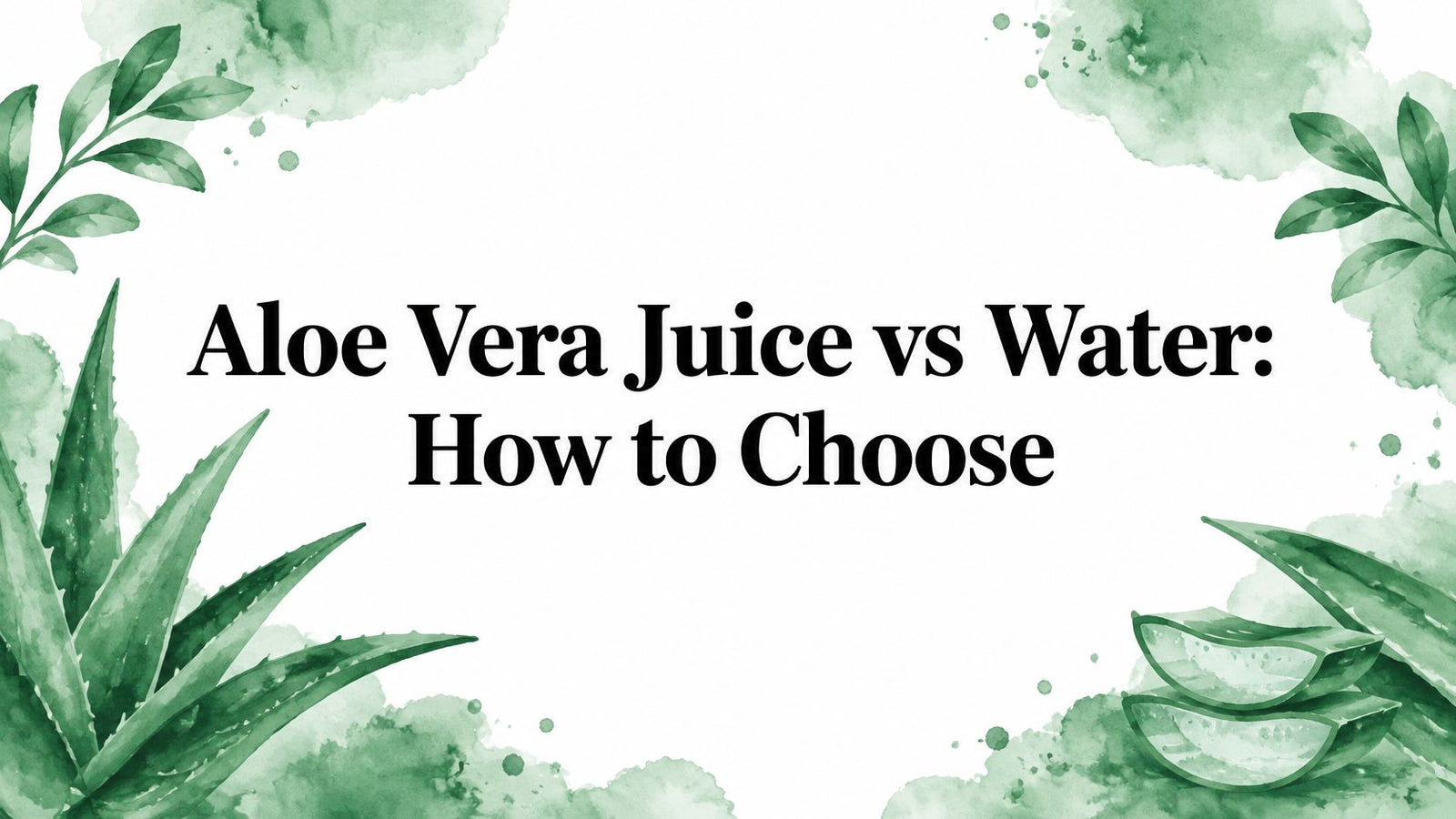 Aloe Vera Juice vs Water: How to Choose