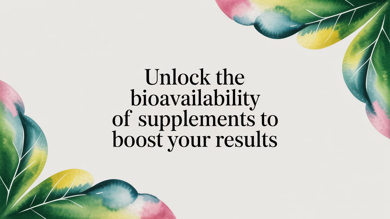 Unlock the Bioavailability of Supplements to Boost Your Results