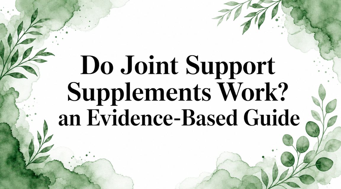 Do Joint Support Supplements Work? an Evidence-Based Guide