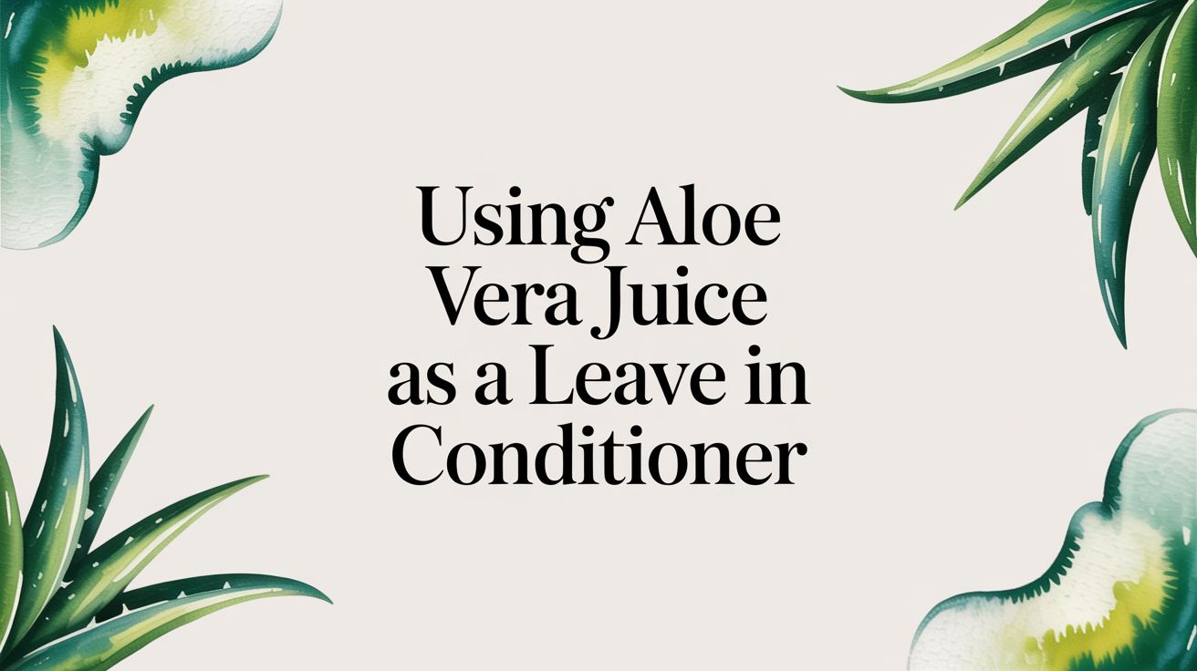 Using Aloe Vera Juice as a Leave In Conditioner