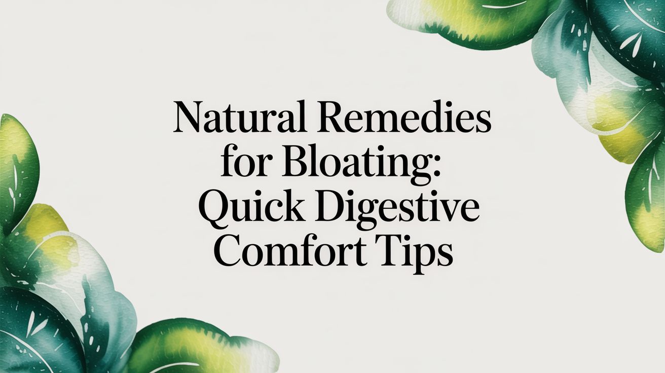 Natural Supports for Bloating: Quick Digestive Comfort Tips