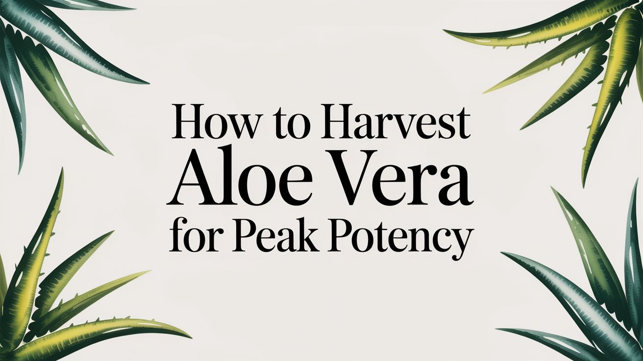How to Harvest Aloe Vera for Peak Potency