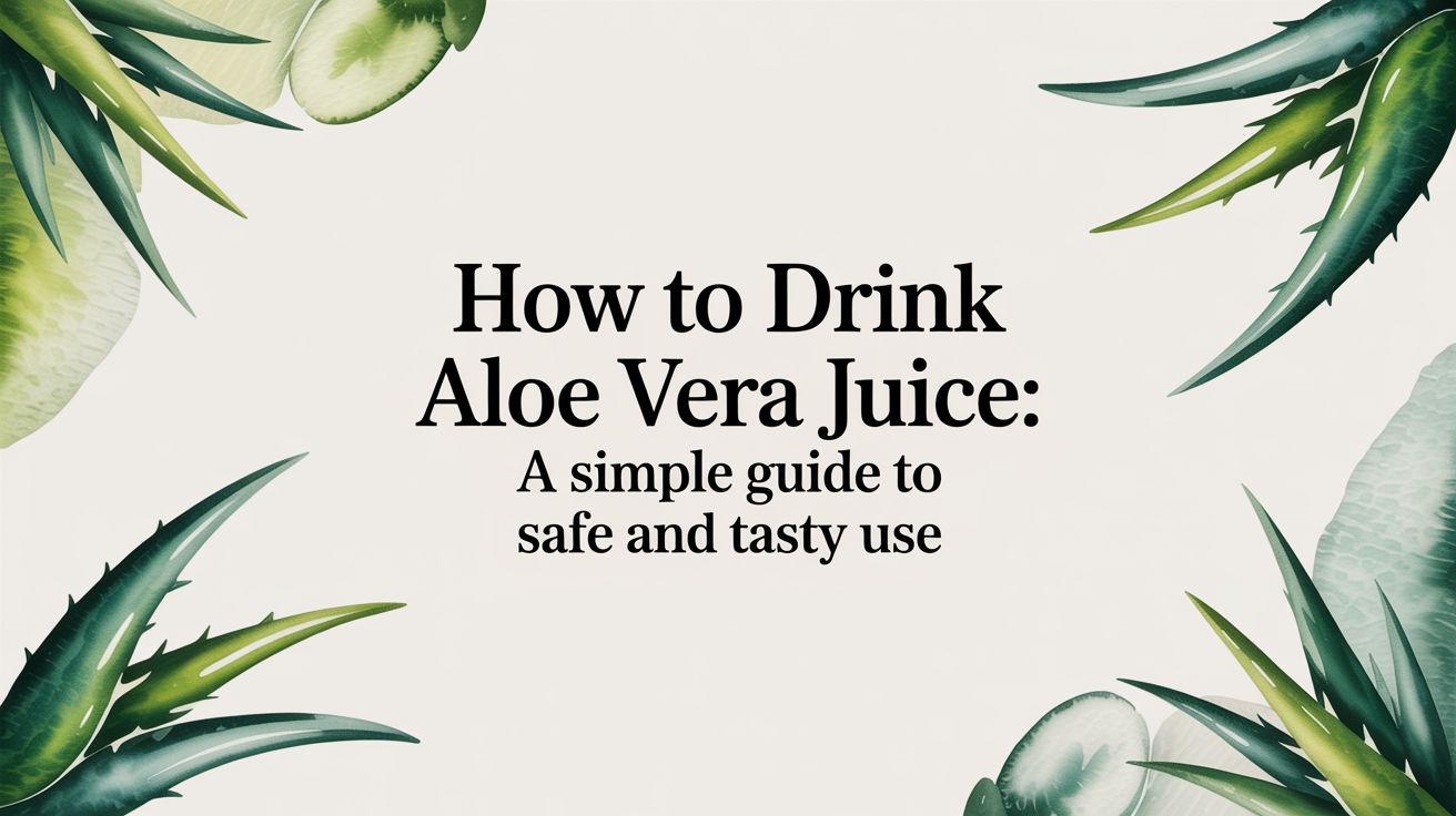 How to drink aloe vera juice: A Simple Guide to Safe and Tasty Use -  AloeCure