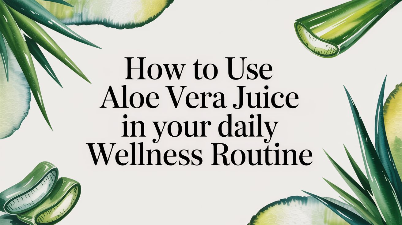 How to Use Aloe Vera Juice in Your Daily Wellness Routine