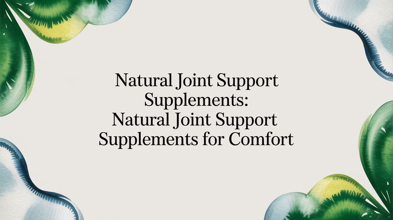 Natural Joint Support Supplements: Your Guide to Daily Comfort
