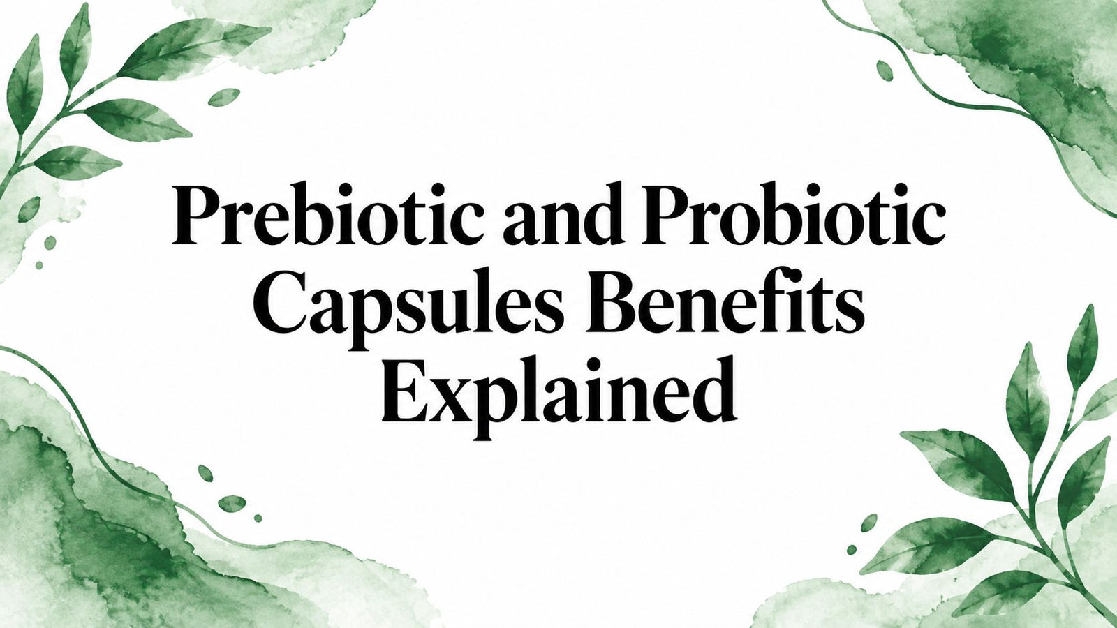 Prebiotic and Probiotic Capsules Benefits Explained