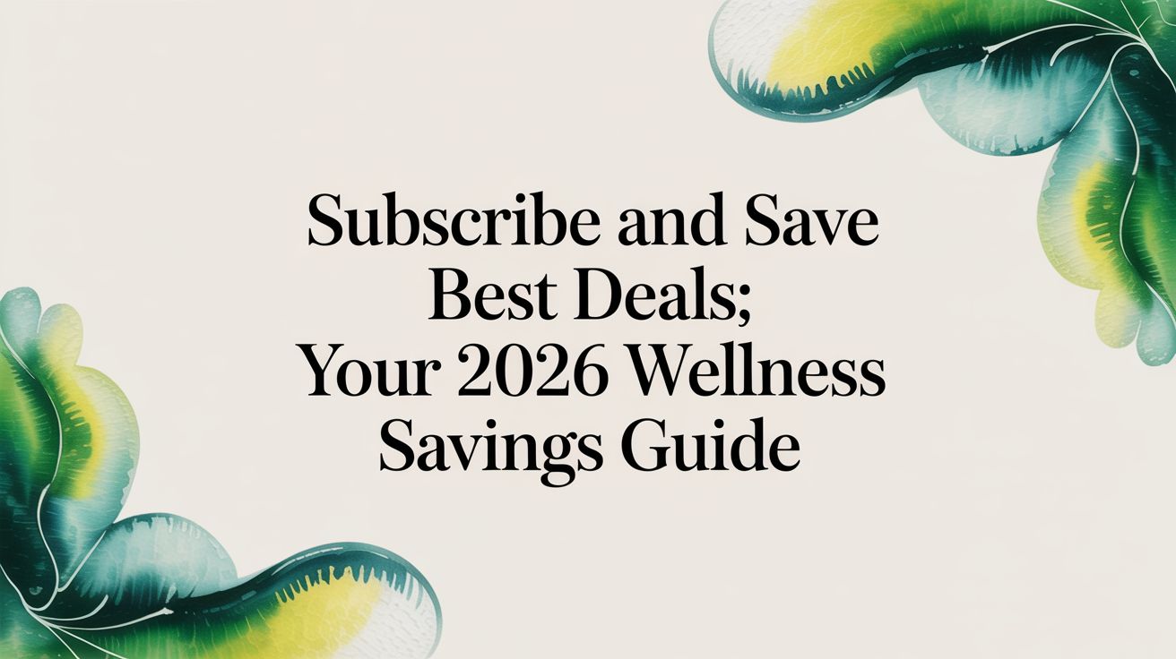 Subscribe and Save Best Deals: Your 2026 Wellness Savings Guide