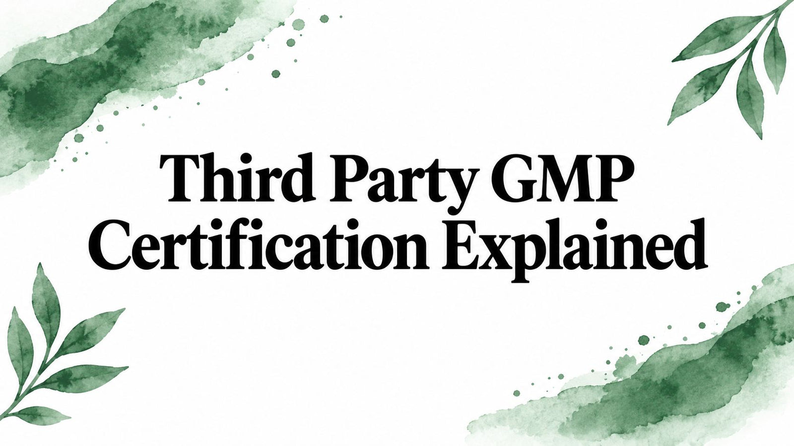 Third Party GMP Certification Explained