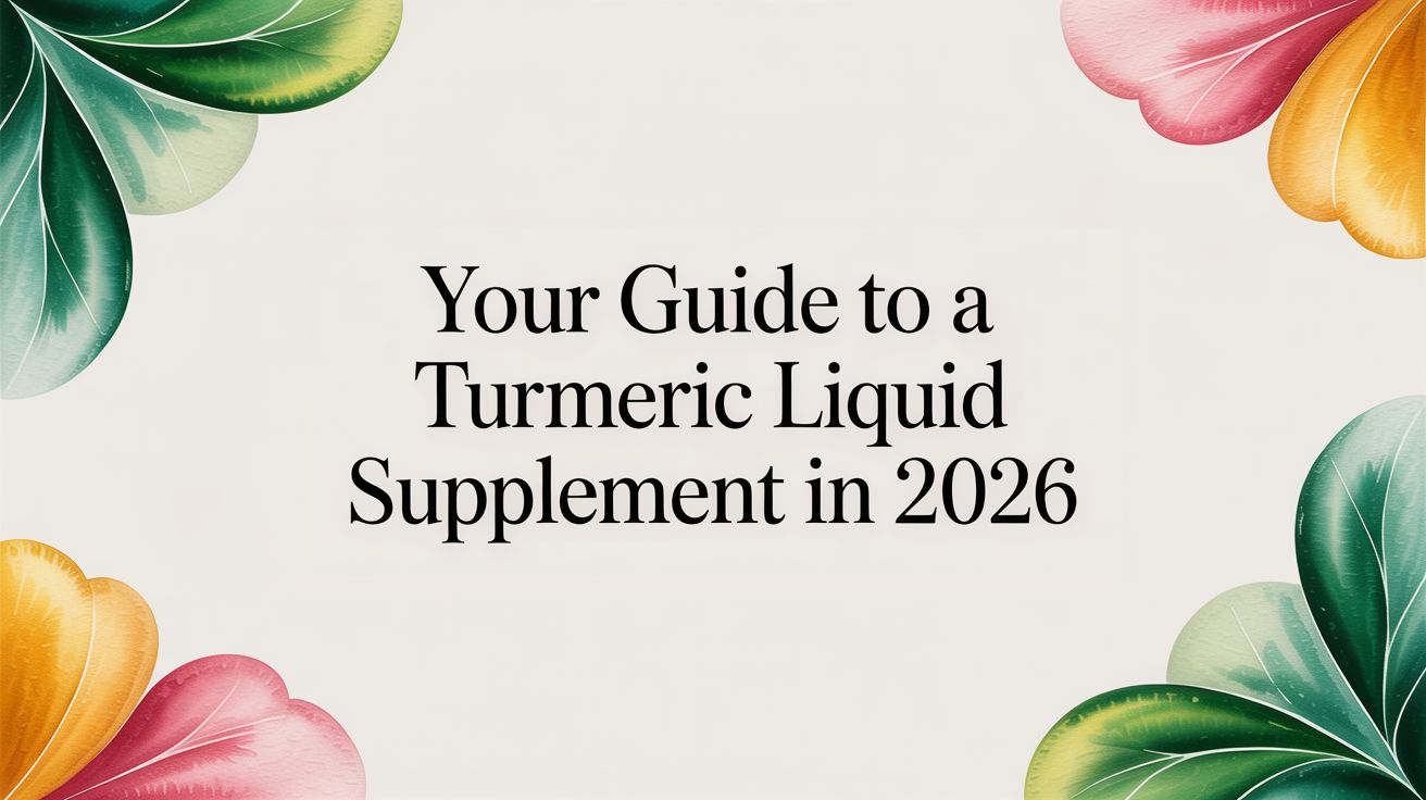 Your Guide to a Turmeric Liquid Supplement in 2026