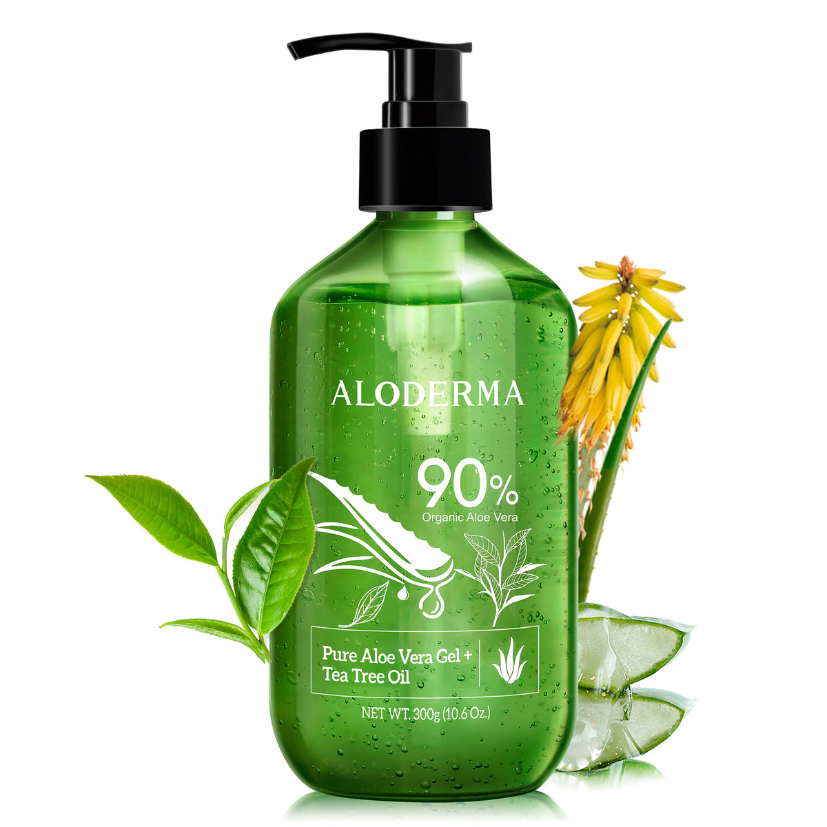 ALODERMA Gel Puro de Aloe Vera + Aceite de Árbol de Té