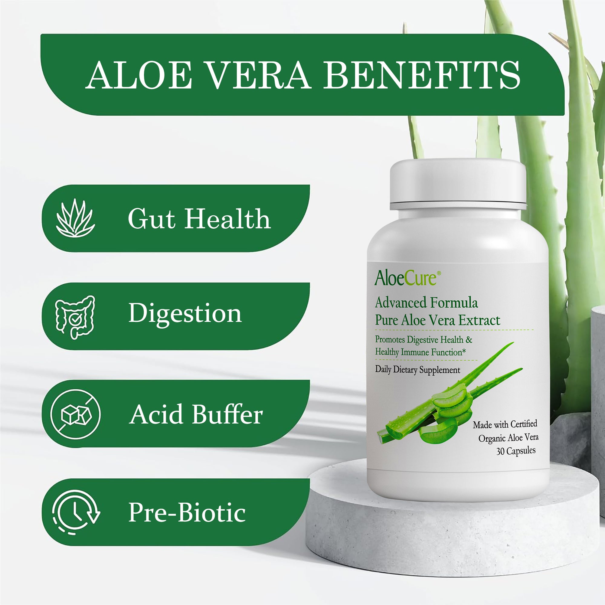 AloeCure Advanced Formula Capsules - 30ct Travel Size - AloeCure