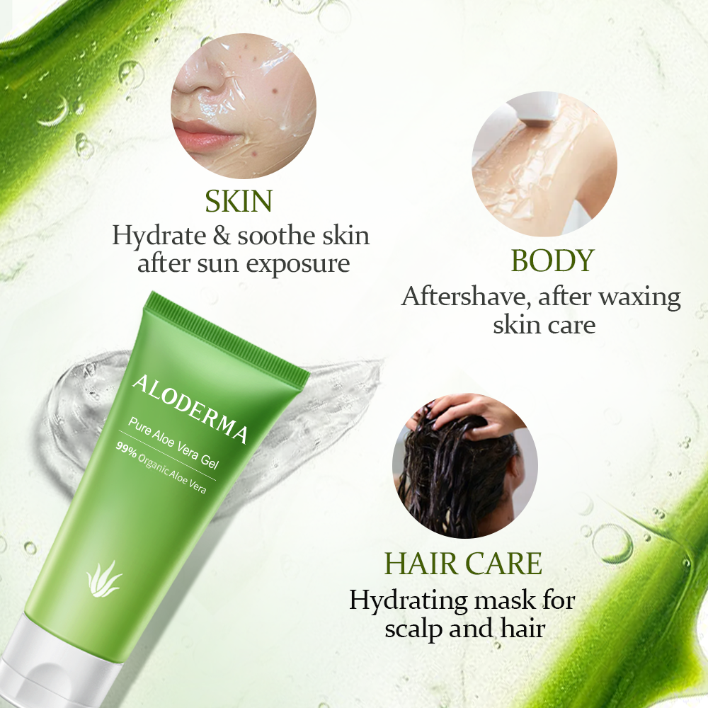 aloe vera plant face care ALODERMA Pure Aloe Vera Gel - 114g