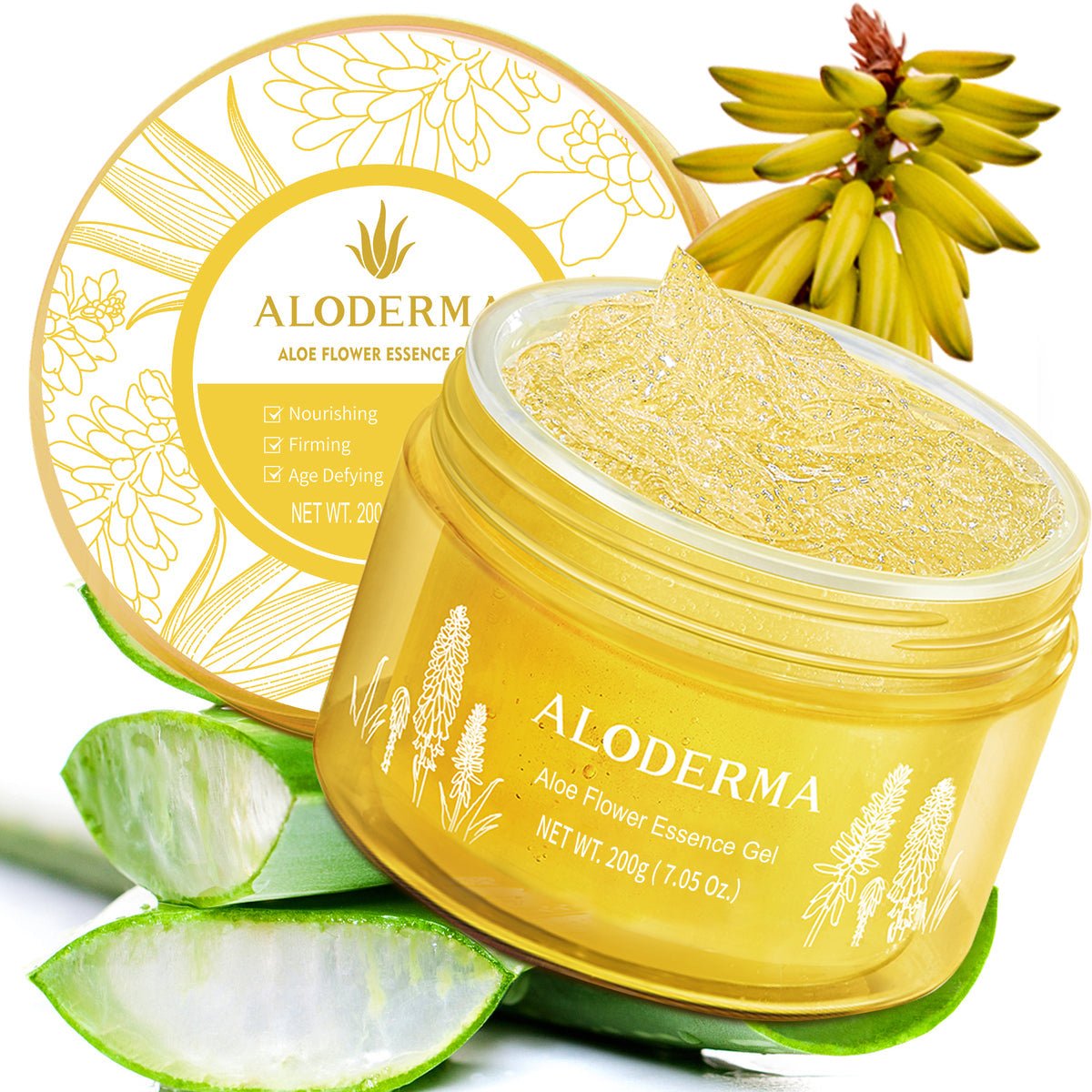 ALODERMA Aloe Flower Essence Gel 200g - AloeCure