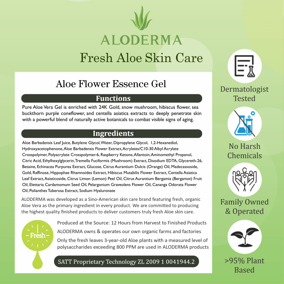 ALODERMA Aloe Flower Essence Gel 200g - AloeCure