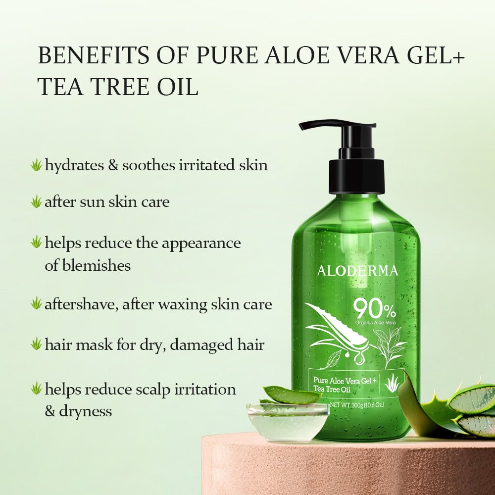 ALODERMA Pure Aloe Vera Gel + Tea Tree Oil - AloeCure