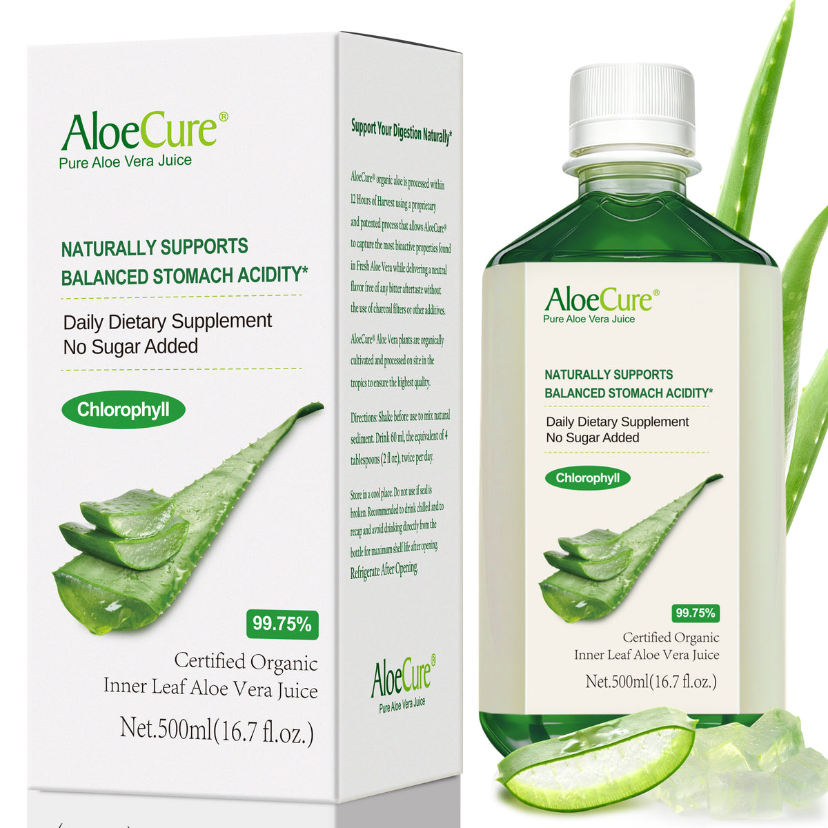 Pure Aloe Vera Juice with Chlorophyll ***NEW***
